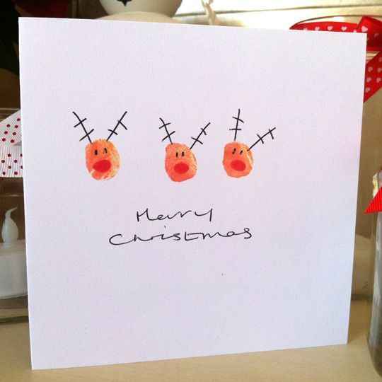 Finger print Christmas Card