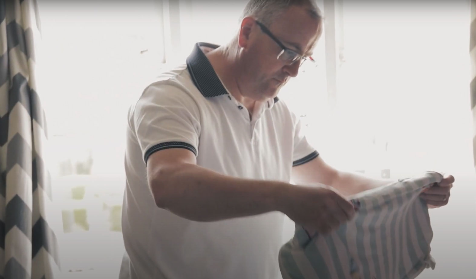 Paul doing laundry